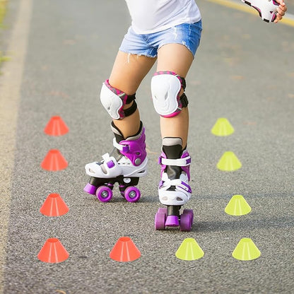 Tissting 20PCS Soccer Mini Disc Cones Set, Football Training Markers PE Sports Training Disc Cone Set for Sports Training, Football, Basketball, Skating, Outdoor Games