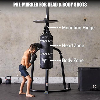 Elite Sports Kids Boxing Punching Bag Set - 2 ft Heavy Boxing Bag, 6oz Gloves & Phone Case – Youth Boxing, MMA, Home Gym & Martial Arts Training Equipment (Unfilled)