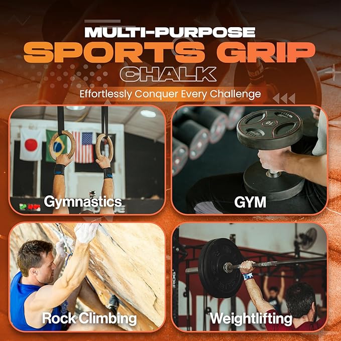 Gym Chalk Bucket | 1.5lb Net Weight Chalk Powder for Weightlifting, Gymnastics & Multi-Sport