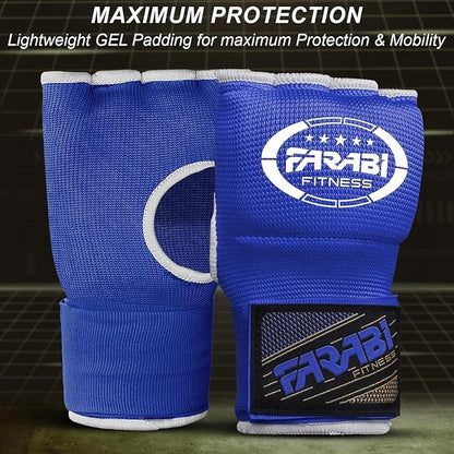 Farabi Quick Wraps Gloves Gel Paded Hand Wraps Adult MMA Boxing Muaythai Bandages Hand Protector 80cm Meter Wrist Support Strap Pair
