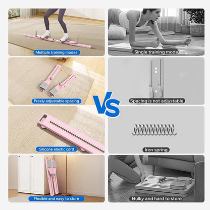 MERACH Pilates Board, Multifunctional Abdominal Plate, Detachable Ab Trainer Machine with Anti-Slip and Quiet Design, Portable Pilates Reformer for Core Workouts, Home Gym Equipment for Women