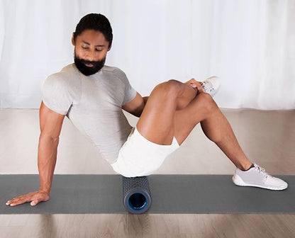 Teeter Massage Foam Roller - Textured for Deep Tissue Muscle Relief to Boost Recovery, Flexibility, Mobility - Back Pain Relief, Sports Massage, Myofascial Release