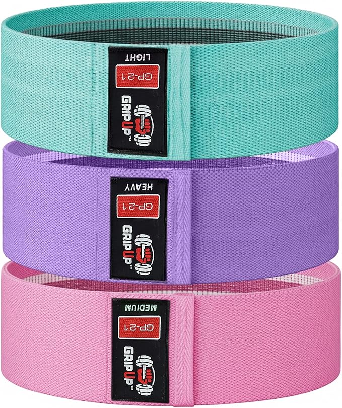 Resistance Bands for Women & Men – 3 Levels Heavy-Duty Fabric Bands for Legs, Glutes & Full Body Training, Gym, Home & Outdoor Workouts, Set of 3