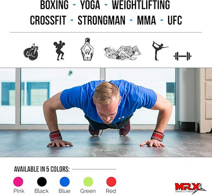 MRX Weight Lifting Wrist Wraps for Wrist Support Lifting Straps Gym Bodybuilding Training Workout for Men and Women