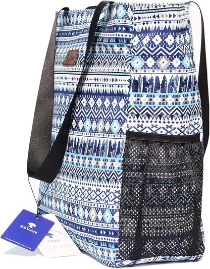 Original Floral Water Resistant Large Tote Bag Shoulder Bag for Gym Beach Travel Daily Bags Upgraded