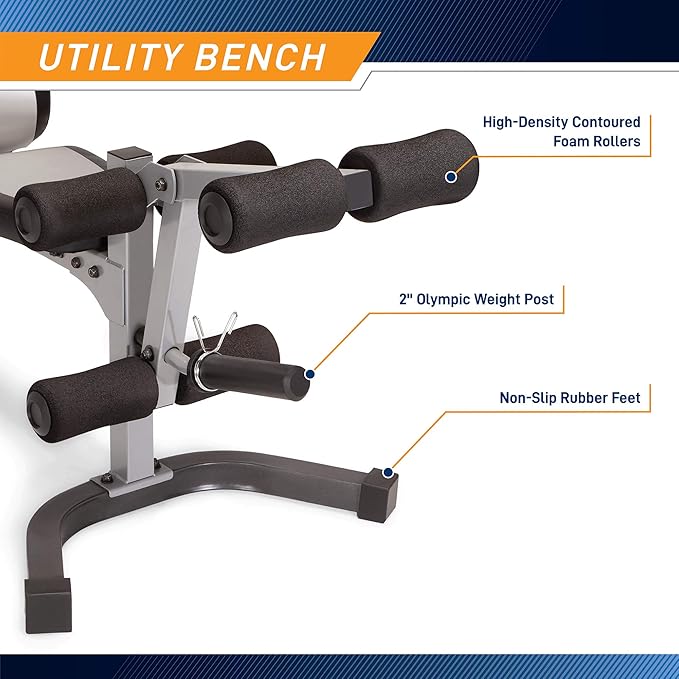 Marcy Pro Deluxe Cage System with Weightlifting Bench All-in-One Home Gym Equipment PM-5108