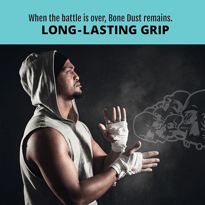Death Grip Bone Dust MG2+ Climbing Chalk – 125g Fine Powder Magnesium Carbonate from Solar Seawater – High-Performance Hand Chalk for Climbing, Bouldering, Weightlifting, Gymnastics & Training
