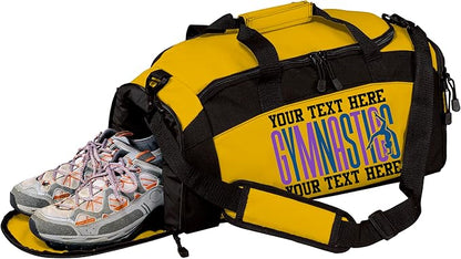 Personalized Women’s Gymnastics Duffel Bag – Custom Name Gym Bag for Girls & Teens – Practice, Competition & Travel Team Gear