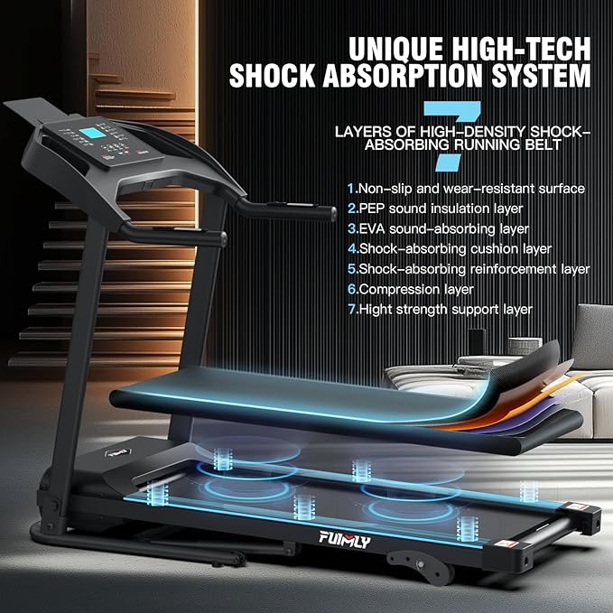 ANCHEER Foldable Treadmill with Sit Up Bench, 2025 Upgrade 3.5HP Portable Treadmills for Home with Incline 350 lbs Capacity, Smart LCD Display Body Fat& Heart Rate, Multifunction Exercise Equipment