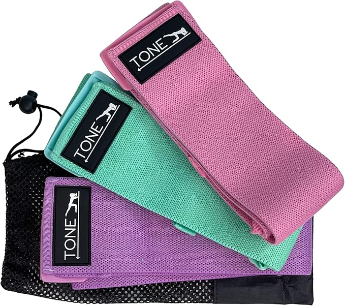 Adjustable Fabric Resistance Bands Set, Non Slip Resistance Bands for Enhanced Toning, One Size Fits All Workout Booty Bands for Women
