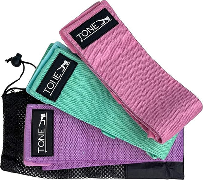 Adjustable Fabric Resistance Bands Set, Non Slip Resistance Bands for Enhanced Toning, One Size Fits All Workout Booty Bands for Women
