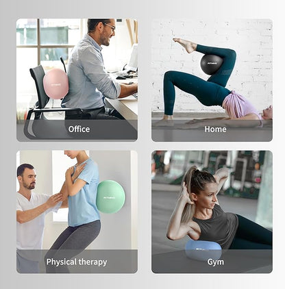 FITMIND_Pilates Ball 10 Inch Anti-Burst Slip Resistant Mini Yoga Ball for Fitness, Core Training, Physical Therapy, Balance, Stability, Stretching 200kg 440lbs Capacity