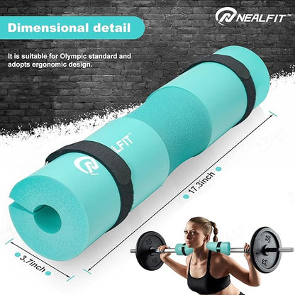Barbell Pad Squat Pad for Squats—Squat Bar Pad—Great for Weightlifting,Lunges and Hip Thrusts—Foam Sponge Pad—Fit Standard and Olympic Bars Perfectly