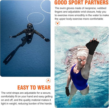 TAGVO Aquatic Gloves for Helping Upper Body Resistance, Webbed Swim Gloves Well Stitching, No Fading, Sizes for Men Women Adult Children Aquatic Fitness Water Resistance Training
