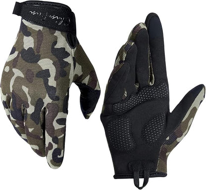 ChinFun Full Finger Workout Gloves for Men Breathable Gym Exercise Weight Lifting Gloves Full Palm Protection Deep
