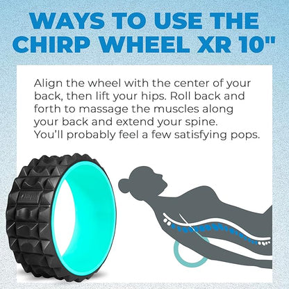 Chirp Wheel XR Acupressure - Back Relief & Muscle Relaxation, Stress Melting, Targeted Trigger Point Release, Comfort Cushioning, High-Density Foam Roller, 500lbs Capacity, 10" Mint