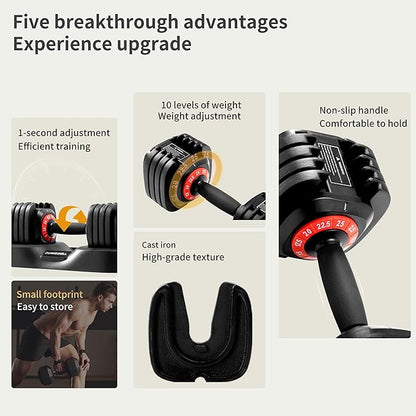 Shaking Weight Adjustable Dumbbell Set 22-66 lbs,Weight for Full Body Workout, Home Gym Equipment for Men & Women, Adjustable Weight for Arm & Core Training, Chest Exercise Equipment Fitness Dumbbells