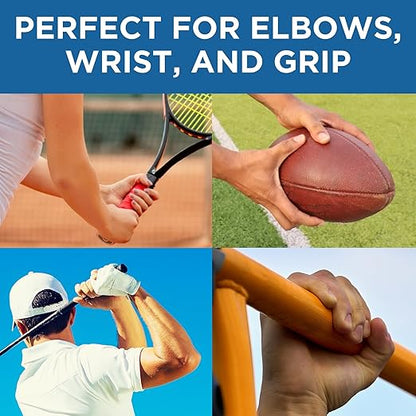 THERABAND FlexBar, 2 Pack, Green, Blue, Therapy Twist Bar, Hand & Wrist Strength, Tennis & Golfer's Elbow, Tendonitis, Rehab Tool for Resistance Exercise, Grip Training, Ease & Recovery
