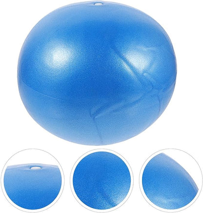 Small Pilates Ball 25cm Blue, Compact Yoga Exercise Ball for Home Workout Core Training, Reusable Gym Fitness Supply for Pilates and Physical Therapy