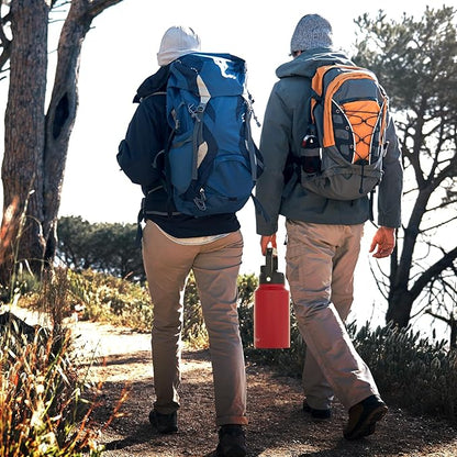 WATERSY 2/3 Gallon Water Bottle Insulated(Cold for 48 Hrs),BPA Free&Leak Proof,87oz Stainless Steel Water Jug/Flask,Big thermo,Large Water Bottle with Handle for Gym,Hiking,Camping,Red