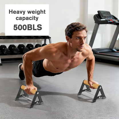 Push Up Stand, Pushup Handles for Strength Training, Heavy-duty Stainless Steel Push Up Bars Gym Exercise Equipment, Hold Up to 500lbs, 1 Pair