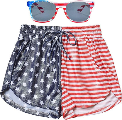 Perfashion Women's Metallic Shorts Summer Sparkly Hot Outfit Shiny Short Pants