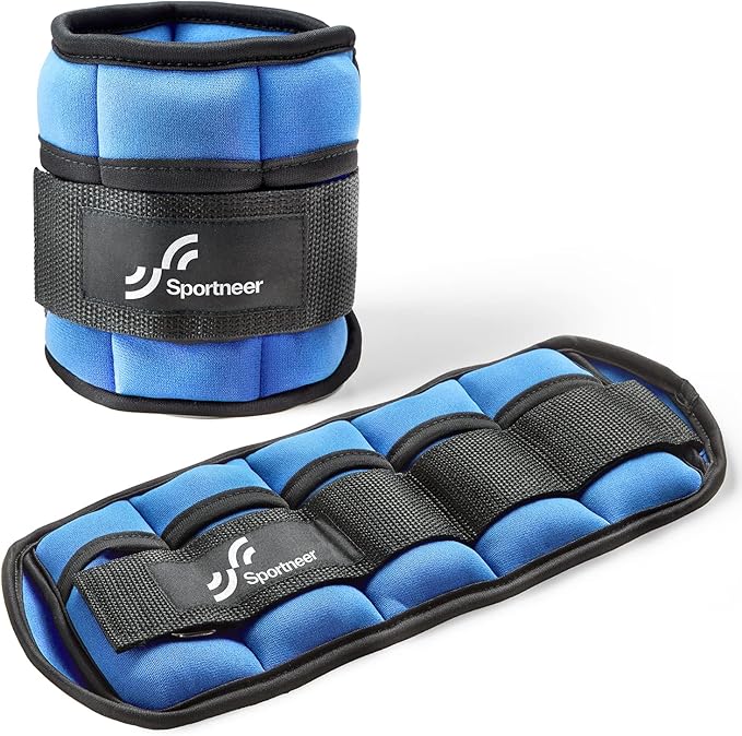 Sportneer Adjustable Ankle/Wrist Weights for Men Women Kids, Weighted Leg & Cuff Strength Training for Yoga Walking Running Aerobics Gym Fitness Physical Therapy