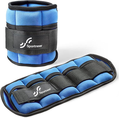 Sportneer Adjustable Ankle/Wrist Weights for Men Women Kids, Weighted Leg & Cuff Strength Training for Yoga Walking Running Aerobics Gym Fitness Physical Therapy