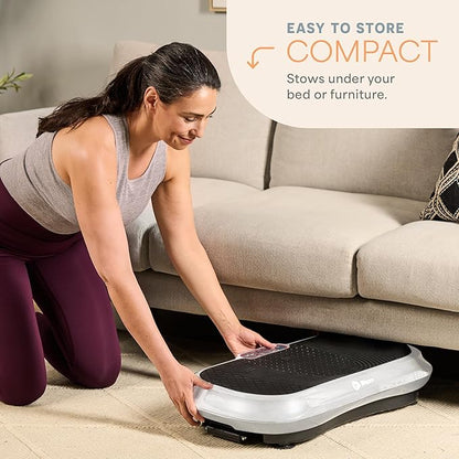 Lifepro Waver Vibration Plate Exercise Machine for Lymphatic Drainage, Muscle Activation, Full-Body Workout Vibrating Platform with Loop Bands, Fitness Equipment for Strength Toning & Fat Loss