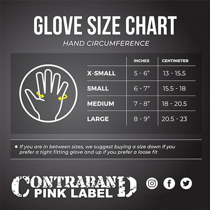 Contraband Pink Label 5537 Womens Micro Weight Lifting Gloves w/Grip-Lock Silicone Padding (Pair) - Minimalist Half Gloves - Apple Watch Friendly