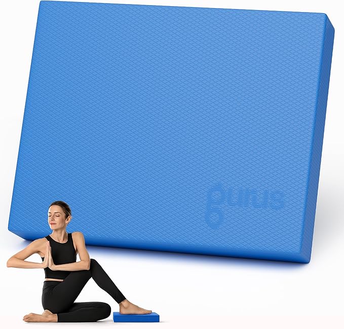 Gurus Balance Pad – High-Density Foam Balance Pad Physical Therapy for Stability & Strength, Exercise Foam Pad for Balancing, Non-Slip Lightweight Trainer for Home Gym & Rehab (Blue)