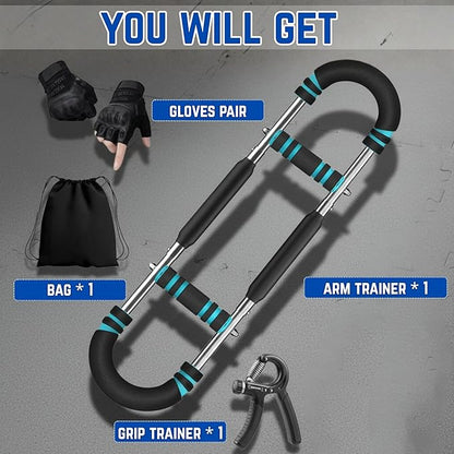 Zentro Cart Twister Arm Trainer for Men & Women(40- 130 lb), 3 Adjustable Arm and Chest Trainer, Chest Exercise Workout | Home Gym Calisthenics Equipment for Full Body.