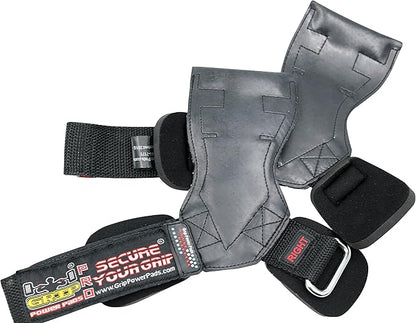 Lifting Grips PRO Weight Gloves Heavy Duty Barbell Gymnastics Straps Alternative to Power Hooks Deadlifts Adjustable Neoprene Padded Wrist Wrap