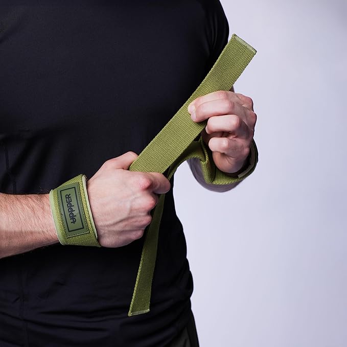 UPPPER Lifting Straps for Weightlifting – 22" Cotton Wrist Straps with Neoprene Padding for Deadlifts, Pullups, Gym Workouts – For Men & Women | Premium Fitness Gear