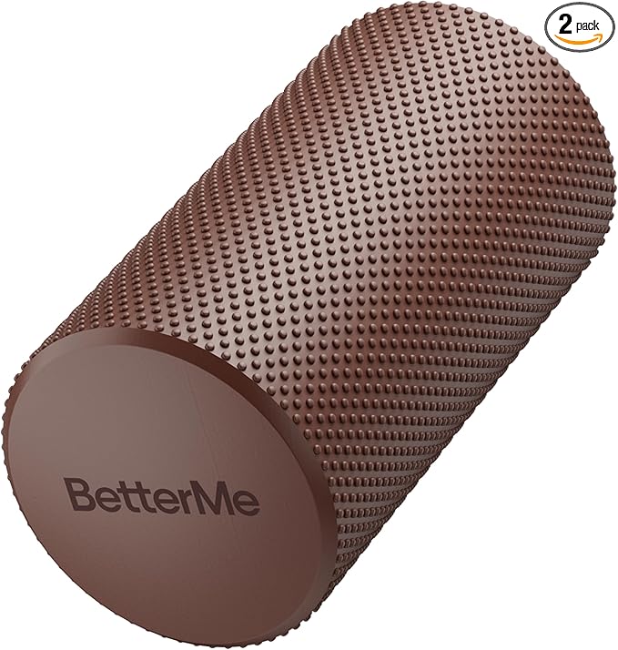 BetterMe Foam Roller for Muscle Recovery – High Density Exercise Roller for Back &Legs – Deep Tissue Massage Roller for Tension, Relief & Stretching (Chocolate Brown)