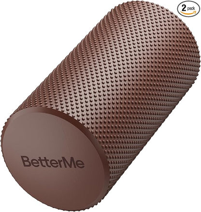 BetterMe Foam Roller for Muscle Recovery – High Density Exercise Roller for Back &Legs – Deep Tissue Massage Roller for Tension, Relief & Stretching (Chocolate Brown)