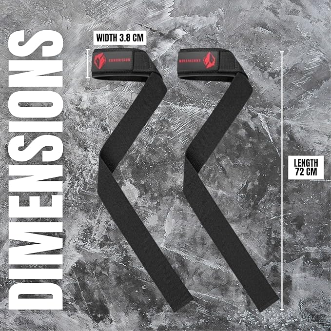 Weight Lifting Straps, Wrist Support for Men, Heavy Duty Thick Comfortable Lifting Straps, Secure Fit, Enhanced Grip, Straps for Weightlifting & Gym Training, Black