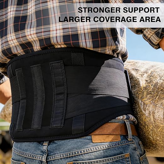 Back Brace for Lower Back Pain & Sciatica Relief, Lumbar Support Belt with 5 Reinforced Stays for Herniated Disc, Scoliosis, Arthritis, Work Heavy Lifting for Women & Men (39-44.9” Large)