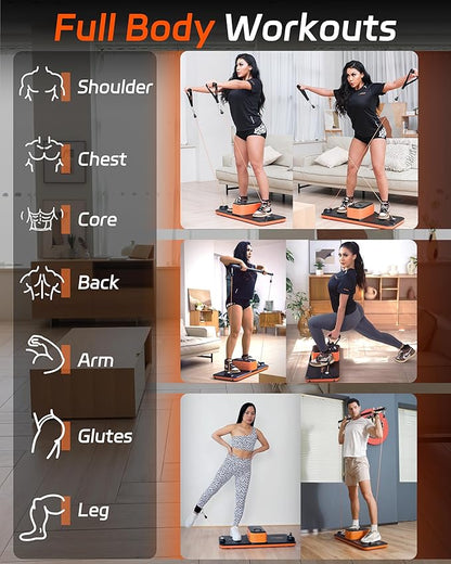 Smart Portable Home Gym Strength Training Workout Cable Machine, All in one Gym,Functional Full Body Fitness Equipment, 220LBS Resistance,Compact for Travel,Small Space & Home Exercise