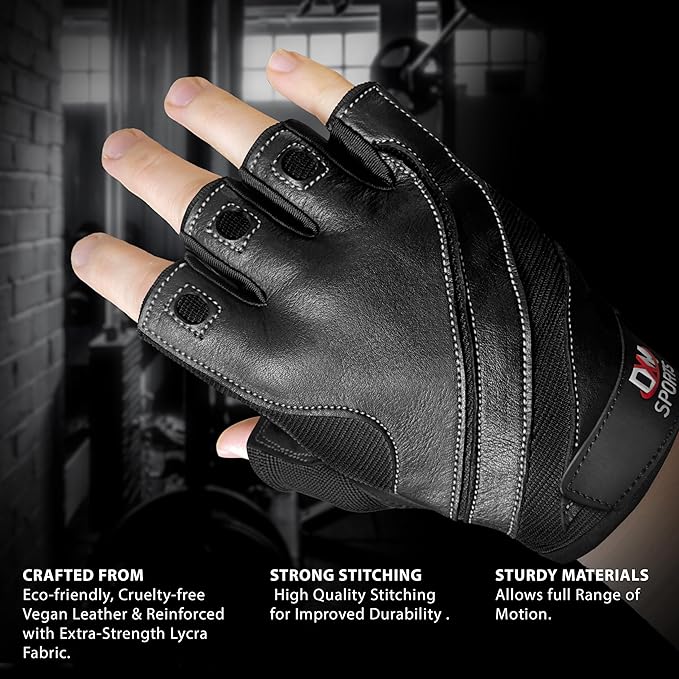 DXM SPORTS Workout Gloves for Men, Gym Weight Lifting Gloves with Wrist Support - Breathable, Anti-Slip Gloves for Exercise, Fitness, Cycling, Training, Outdoor Sports