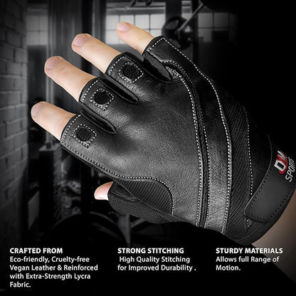 DXM SPORTS Workout Gloves for Men, Gym Weight Lifting Gloves with Wrist Support - Breathable, Anti-Slip Gloves for Exercise, Fitness, Cycling, Training, Outdoor Sports