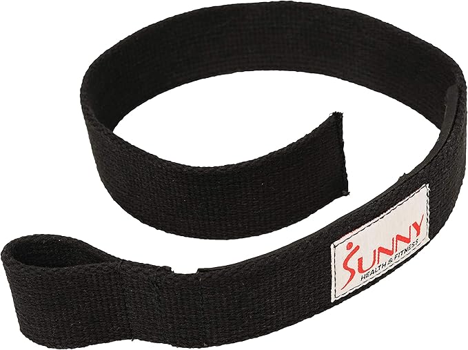 Sunny Health & Fitness Lifting Straps with Neoprene Padding, 2000lb Weight Capacity Heavy Duty Workout Wrist Straps for Weightlifting and Cross Training (Pair), Black