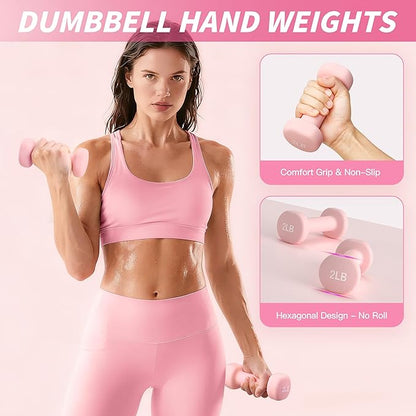 Pilates Kit, Pilates Essential Kit for Women, Pilates Equipment with 14.5" Pilates Ring and Ball, Resistance Bands,Dumbbells & Grip Socks Accessories, Home Pilates Workout Kit for Starter