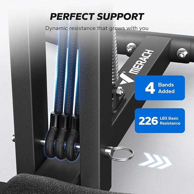 MERACH Deep Squat Machine for Women, Adjustable Glutes Trainer Machine, Core & Leg Exercise, Push Up Board Workout Equipment at Home Gym