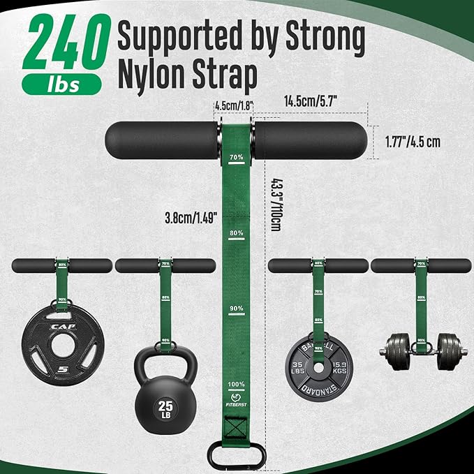FitBeast Forearm Strengthener & Forearm Exerciser, Wrist Roller with Thicker Handle, Forearm Strength Trainer with Adjustable Strap - Ideal for Grip Strength, Muscle Building, Rehabilitation
