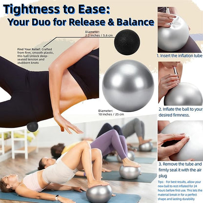 Women Glute Workout Equipment, Hip Thrust Belt for Weights, Booty Bands Exercise Bands Pilates Ball, Glute Workout at Home Pilates Exercise Equipment Kit for Home Gym Fitness Accessories