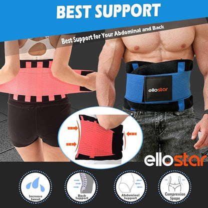 ellostar Women's Waist Trainer: Sweat Band for Belly Fat, Tummy Control, Back Support, Workout Shapewear, Weight Loss Aid