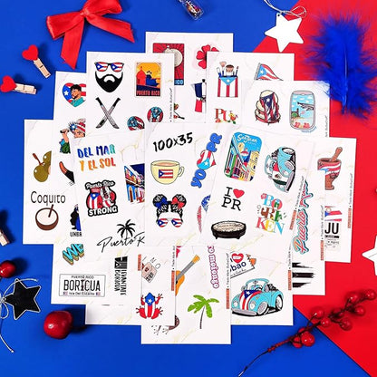 BulbaCraft Puerto Rico Stickers, Puerto Rican Stickers for Water Bottles and Laptop, Gifts for Women & Men