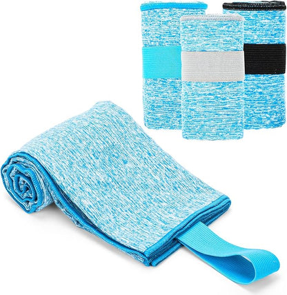 3 Pack Microfiber Gym Towel Quick Dry Sweat Towels Women Men Lightweight Running Cycling Fitness Hiking Tennis Exercise Outdoor Sports Towel(3 Pack(Blue))