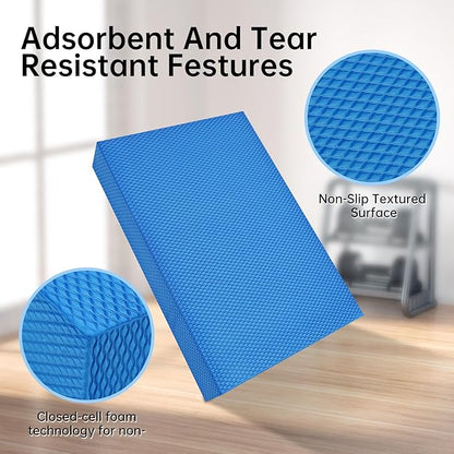 Exercise Balance Pad，High-Density Balance Foam Mat for Physical Therapy Equipment & Strength Stability Training, Slip Resistant TPE Mat for Yoga, Pilates, Meditation,Chair Cushion
